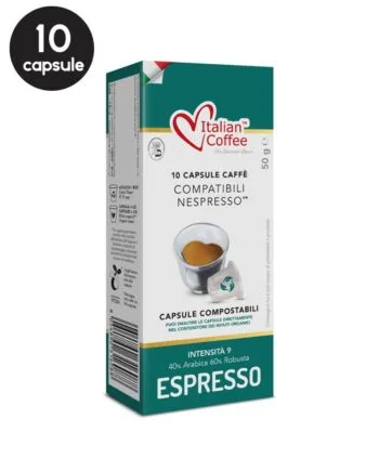 10 Capsule Italian Coffee Espresso – Compatibile Nespresso 10 Capsule Italian Coffee Espresso – Compatibile Nespresso