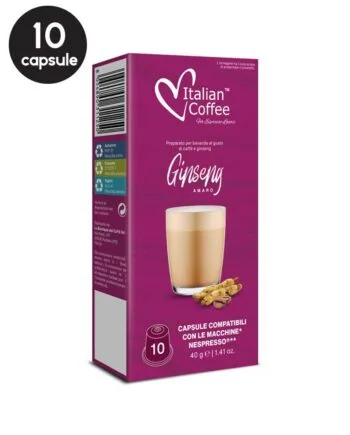 10 Capsule Italian Coffee Ginseng Amaro – Compatibile Nespresso
