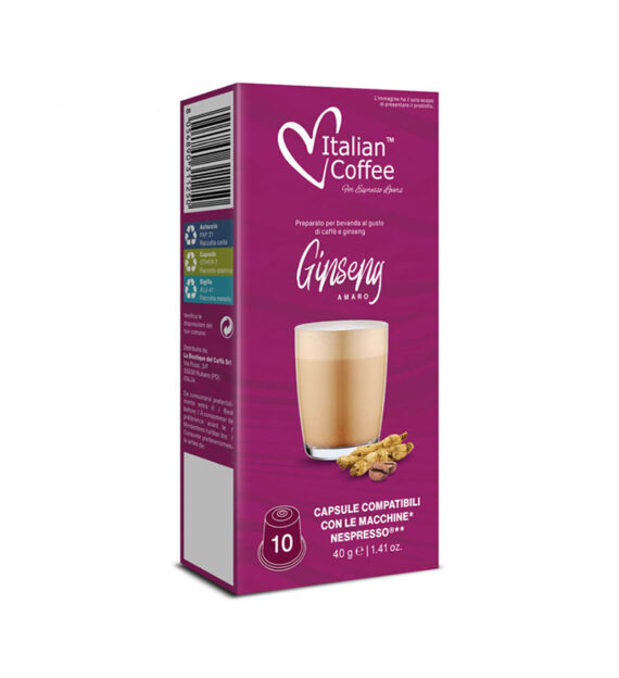 10 Capsule Italian Coffee Ginseng Amaro – Compatibile Nespresso