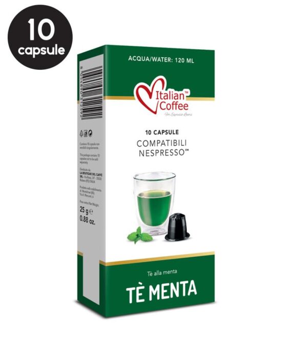 10 Capsule Italian Coffee Ceai de Menta – Compatibile Nespresso
