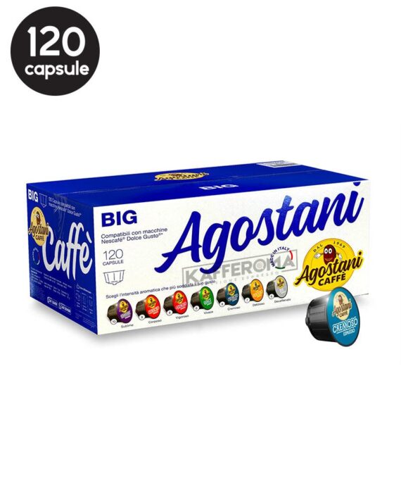 120 Capsule Agostani Caffe Espresso Cremoso - Compatibile Dolce Gusto