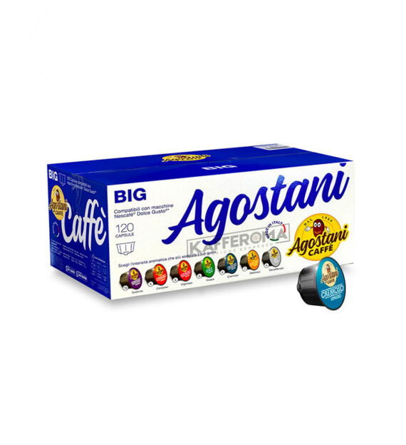 120 Capsule Agostani Caffe Espresso Cremoso - Compatibile Dolce Gusto