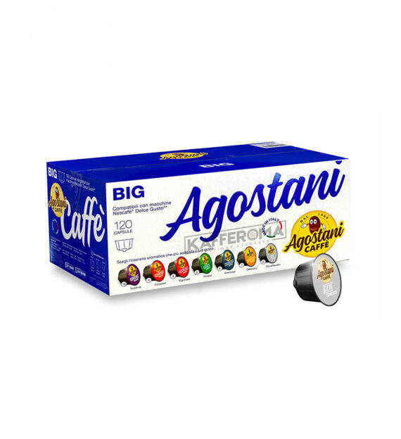 120 Capsule Agostani Caffe Espresso Decaffeinato - Compatibile Dolce Gusto