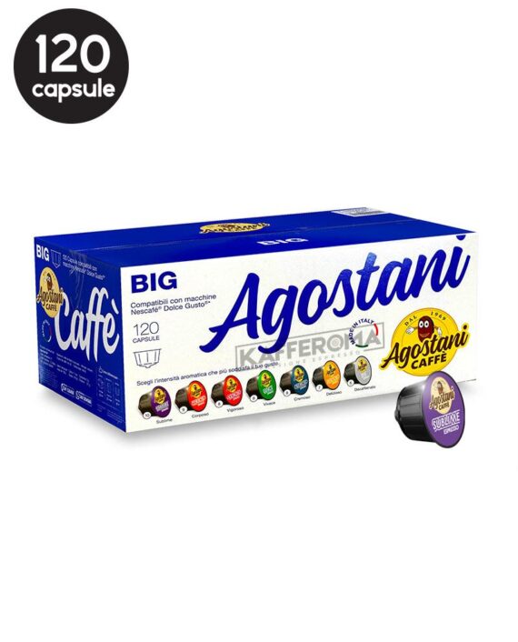 120 Capsule Agostani Caffe Espresso Sublime - Compatibile Dolce Gusto