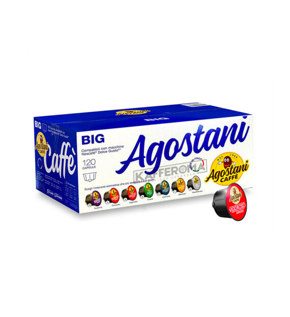 120 Capsule Agostani Caffe Espresso Vigoroso - Compatibile Dolce Gusto