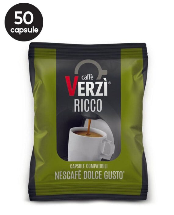 50 Capsule Verzi Aroma Ricco - Compatibile Dolce Gusto