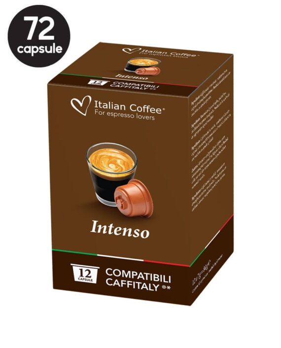 72 Capsule Italian Coffee Espresso Intenso - Compatibile Cafissimo / Caffitaly / BeanZ