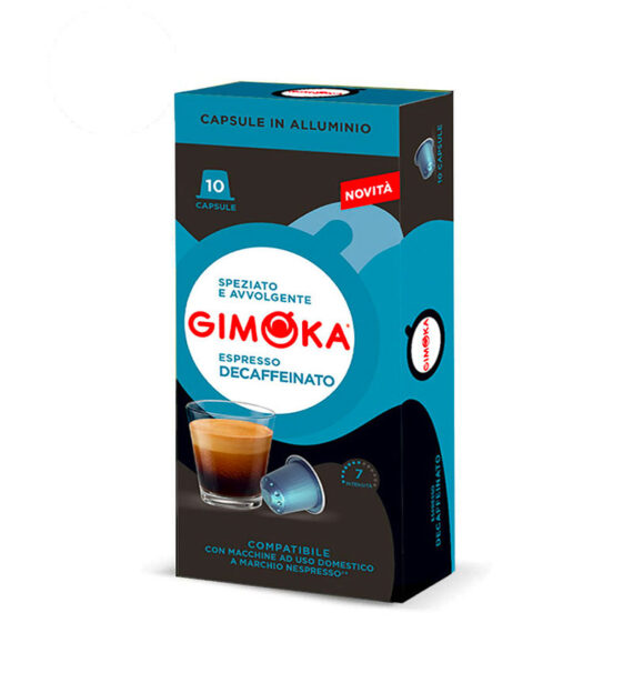 10 Capsule Aluminiu Gimoka Decaffeinato - Compatibile Nespresso