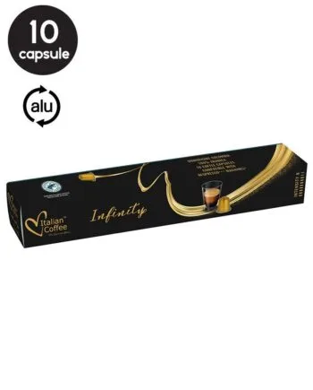10 Capsule Aluminiu Italian Coffee Infintity – Compatibile Nespresso