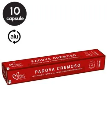 10 Capsule Aluminiu Italian Coffee Padova – Compatibile Nespresso