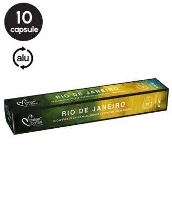 10 Capsule Aluminiu Italian Coffee Rio de Janeiro – Compatibile Nespresso