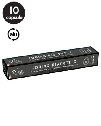10 Capsule Aluminiu Italian Coffee Torino Ristretto – Compatibile Nespresso