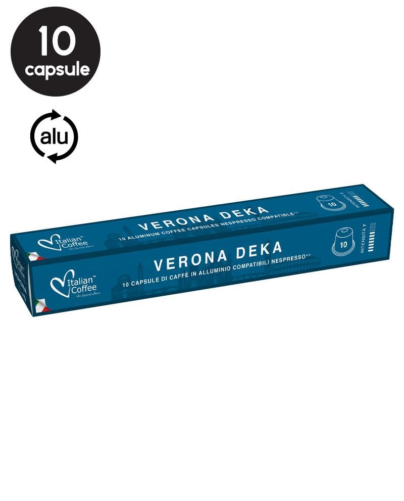 10 Capsule Aluminiu Italian Coffee Verona Decafeinato – Compatibile Nespresso 10 Capsule Aluminiu Italian Coffee Verona Decafeinato – Compatibile Nespresso