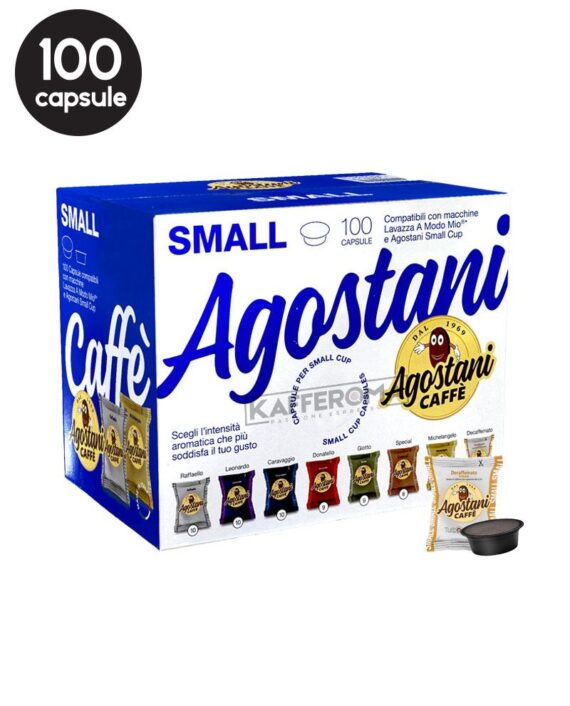 100 Capsule Agostani Caffe Decaffeinato Intenso – Compatibile A Modo Mio