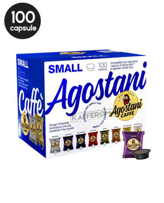 100 Capsule Agostani Caffe Leonardo – Compatibile A Modo Mio