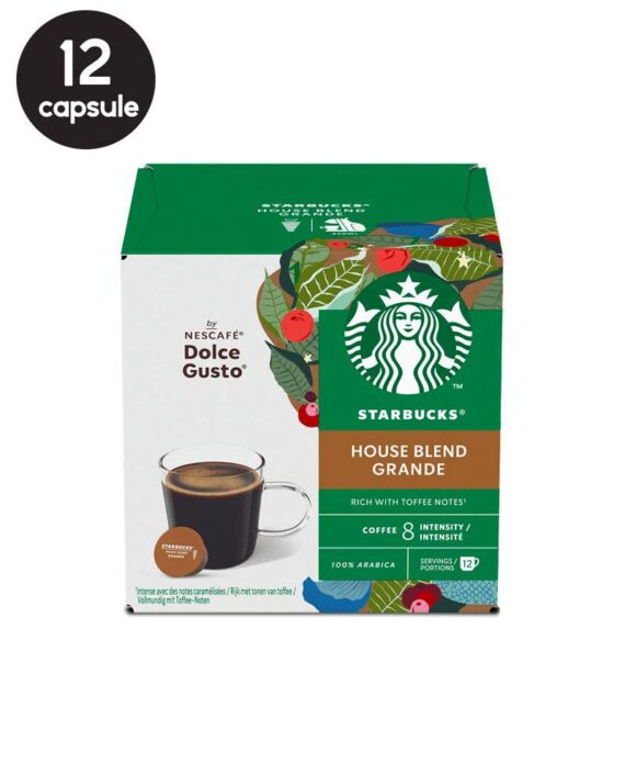 12 Capsule Starbucks House Blend Grande – Compatibile Dolce Gusto