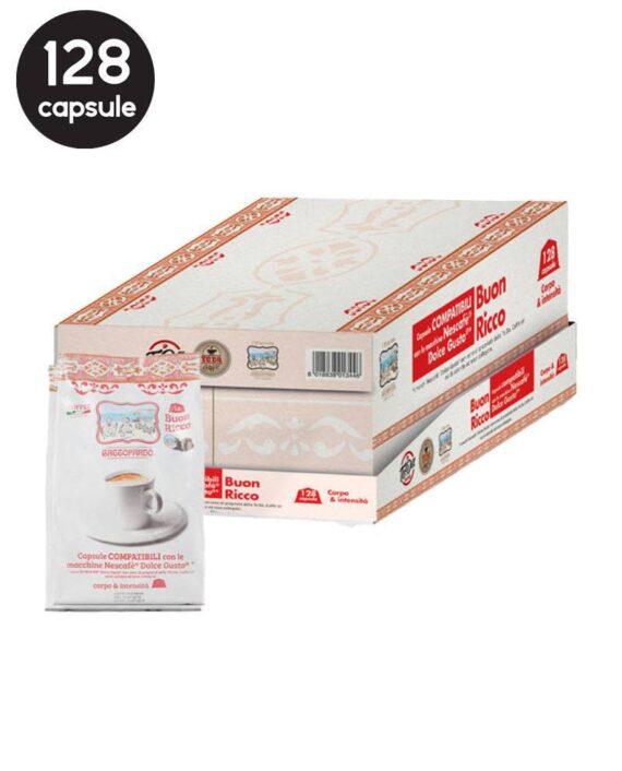 128 Capsule Caffe Gattopardo Gusto Ricco - Compatibile Dolce Gusto