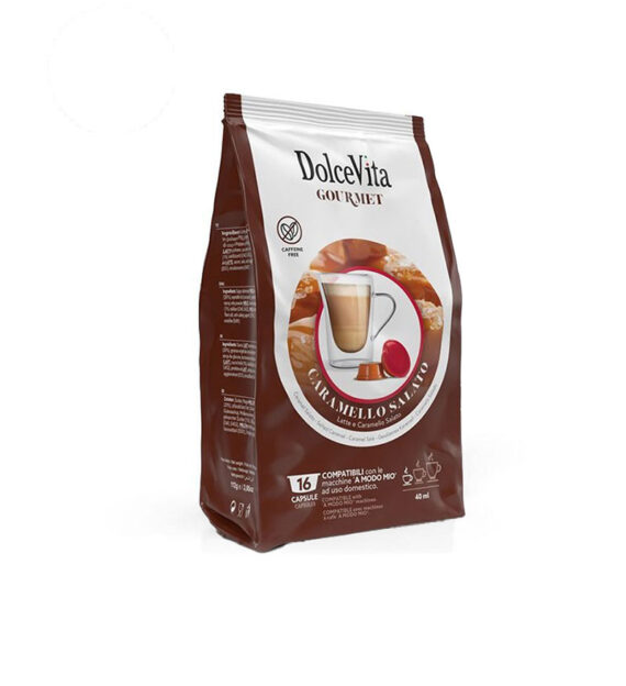 16 Capsule DolceVita Caramel Sarat - Compatibile A Modo Mio