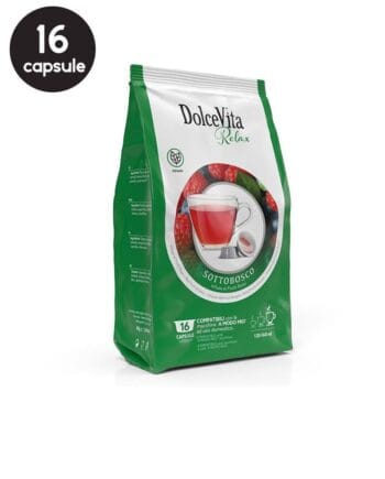 16 Capsule DolceVita Ceai Fructe de Padure - Compatibile A Modo Mio