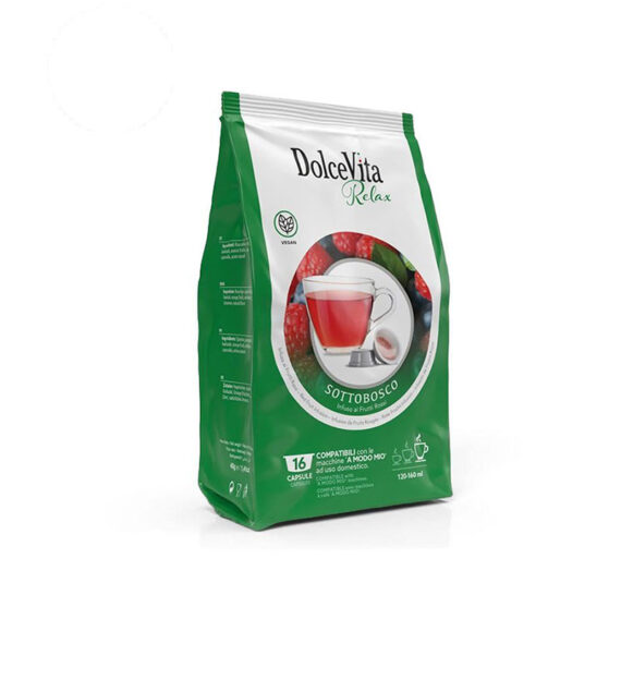 16 Capsule DolceVita Ceai Fructe de Padure - Compatibile A Modo Mio