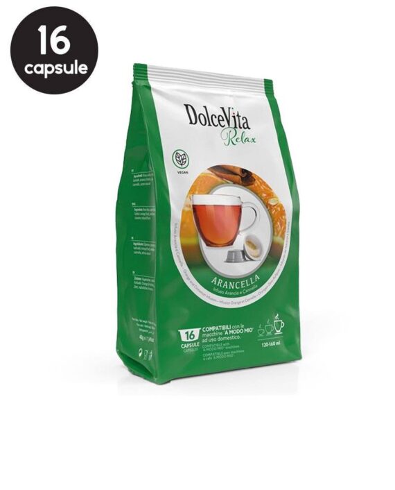 16 Capsule DolceVita Ceai Portocale - Compatibile A Modo Mio