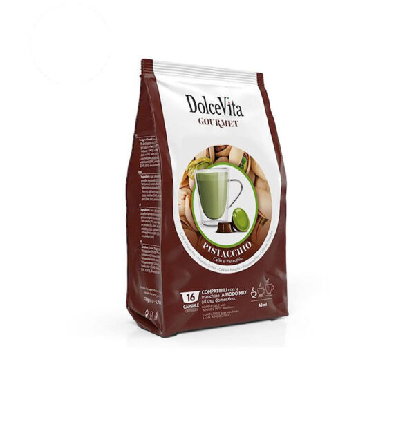 16 Capsule DolceVita Fistic - Compatibile A Modo Mio