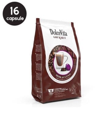 16 Capsule DolceVita Mokaccino - Compatibile A Modo Mio