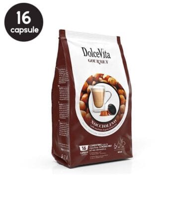 16 Capsule DolceVita Nocciolino - Compatibile A Modo Mio