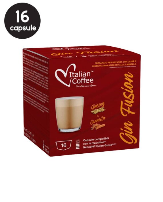 16 Capsule Italian Coffee Ginseng si Scortisoara - Compatibile Dolce Gusto