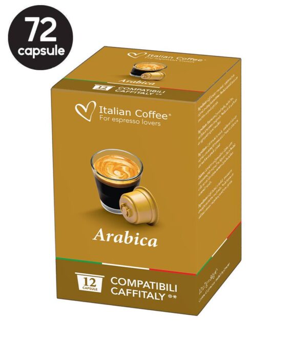 72 Capsule Italian Coffee Espresso Arabica - Compatibile Cafissimo / Caffitaly / BeanZ
