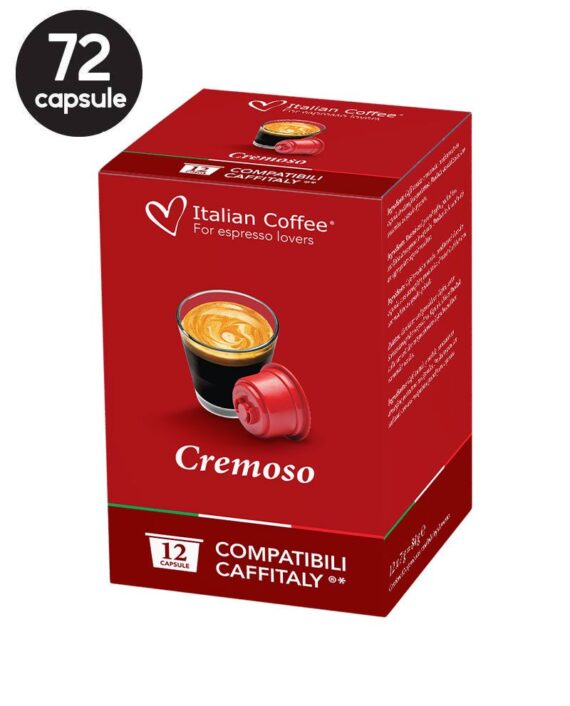 72 Capsule Italian Coffee Espresso Cremoso - Compatibile Cafissimo / Caffitaly / BeanZ