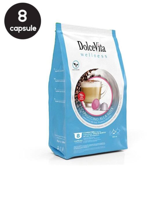 8 Capsule DolceVita Soia Cappuccino - Compatibile Dolce Gusto