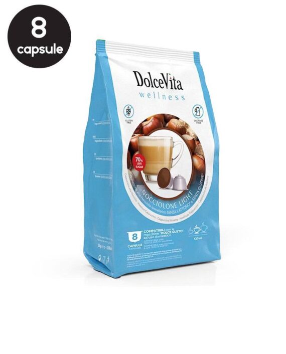 8 Capsule DolceVita Nocciolone Light - Compatibile Dolce Gusto