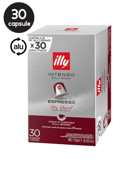 30 Capsule Illy Espresso Intenso - Compatibile Nespresso