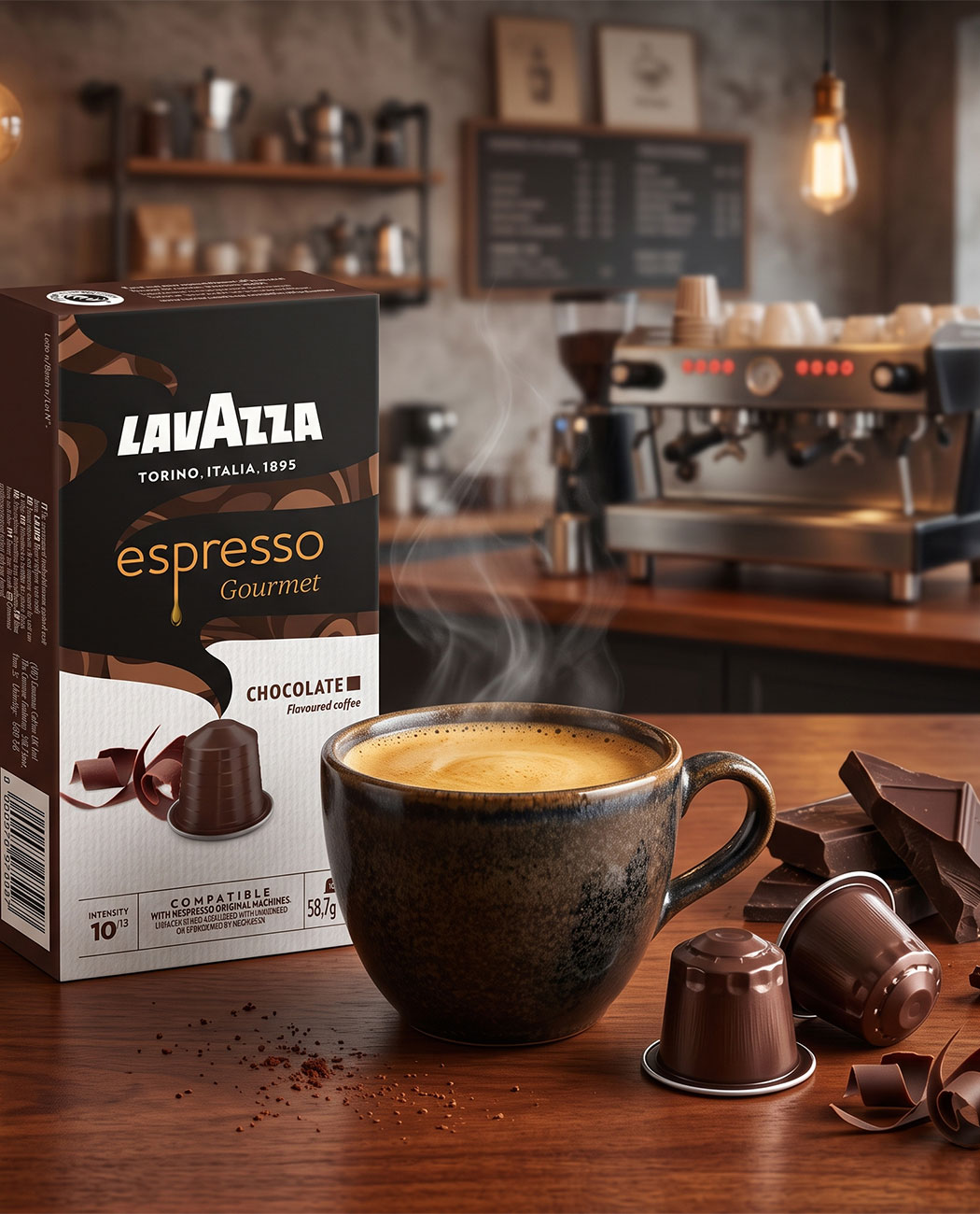 10 Capsule Aluminiu Lavazza Chocolate – Compatibile Nespresso 10 Capsule Aluminiu Lavazza Chocolate – Compatibile Nespresso, imaginea 2 – Kafferoma