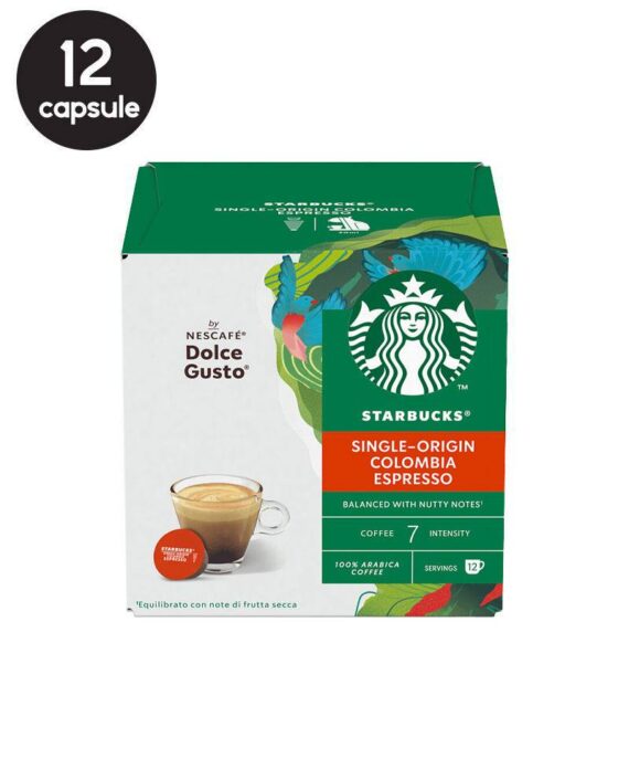 12 Capsule Starbucks Espresso Colombia – Compatibile Dolce Gusto