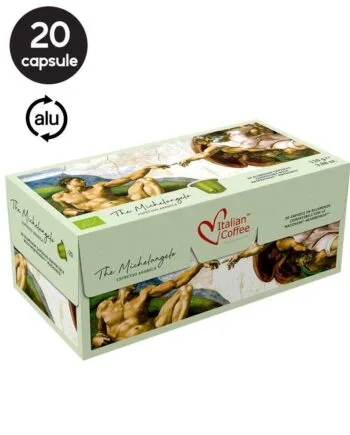 20 Capsule Aluminiu Italian Coffee Michelangelo – Compatibile Nespresso