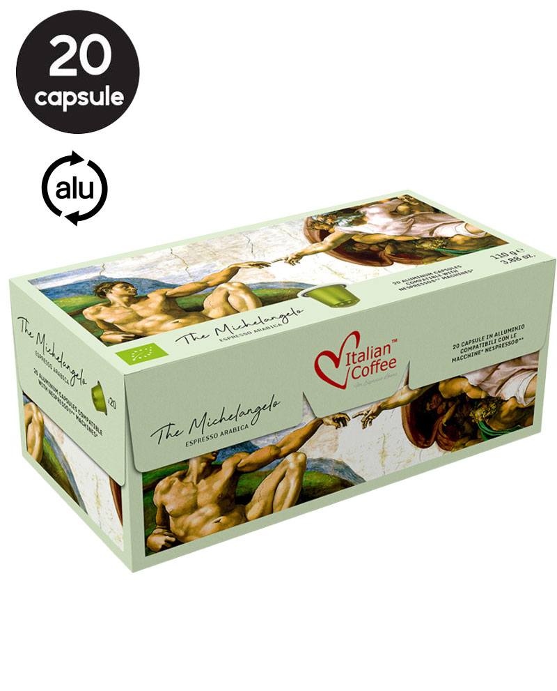 20 Capsule Aluminiu Italian Coffee Michelangelo – Compatibile Nespresso 20 Capsule Aluminiu Italian Coffee Michelangelo – Compatibile Nespresso