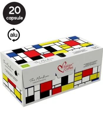 20 Capsule Aluminiu Italian Coffee Mondrian – Compatibile Nespresso