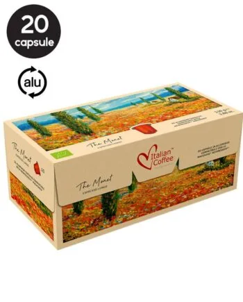 20 Capsule Aluminiu Italian Coffee Monet – Compatibile Nespresso