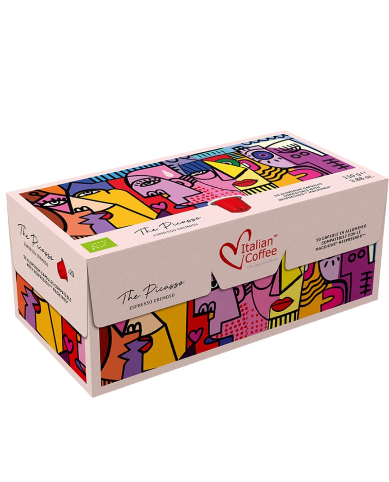 20 Capsule Aluminiu Italian Coffee Picasso – Compatibile Nespresso 20 Capsule Aluminiu Italian Coffee Picasso – Compatibile Nespresso