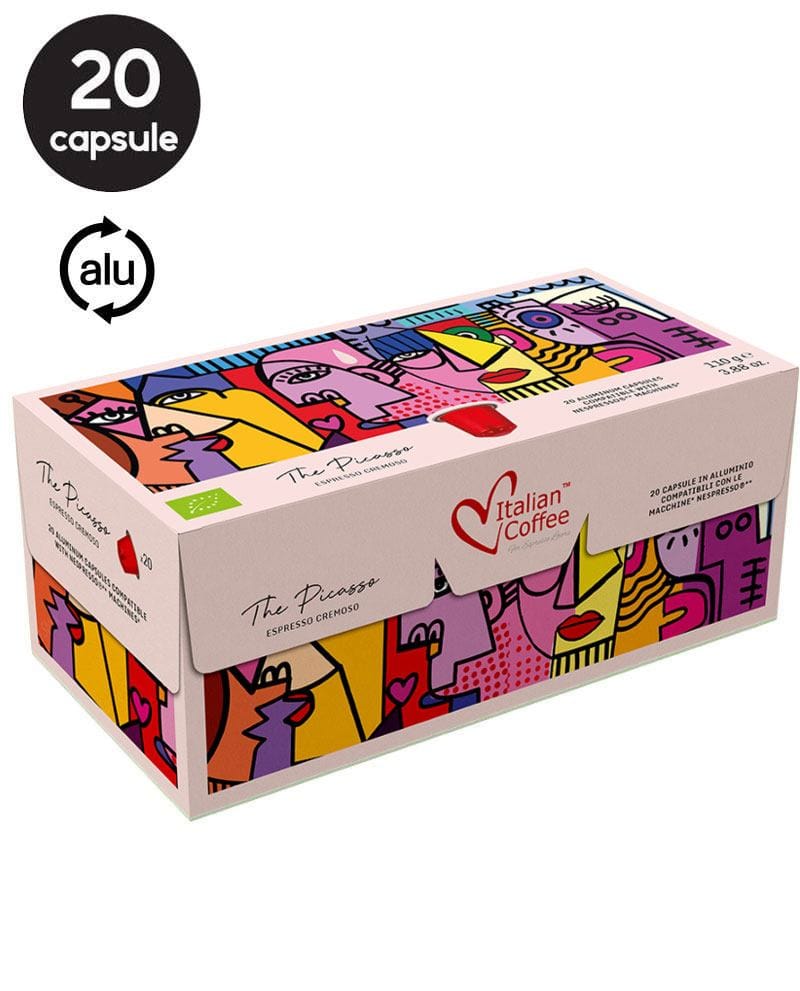 20 Capsule Aluminiu Italian Coffee Picasso – Compatibile Nespresso 20 Capsule Aluminiu Italian Coffee Picasso – Compatibile Nespresso