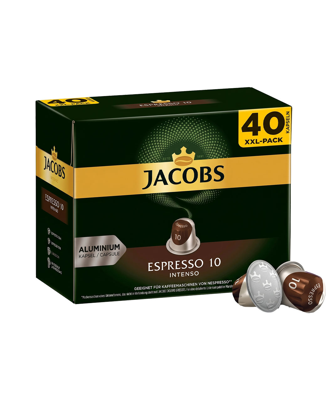 40 Capsule Jacobs Espresso Intenso - Compatibile Nespresso 40 Capsule Jacobs Espresso Intenso - Compatibile Nespresso – Kafferoma