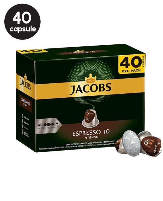 40 Capsule Jacobs Espresso Intenso - Compatibile Nespresso