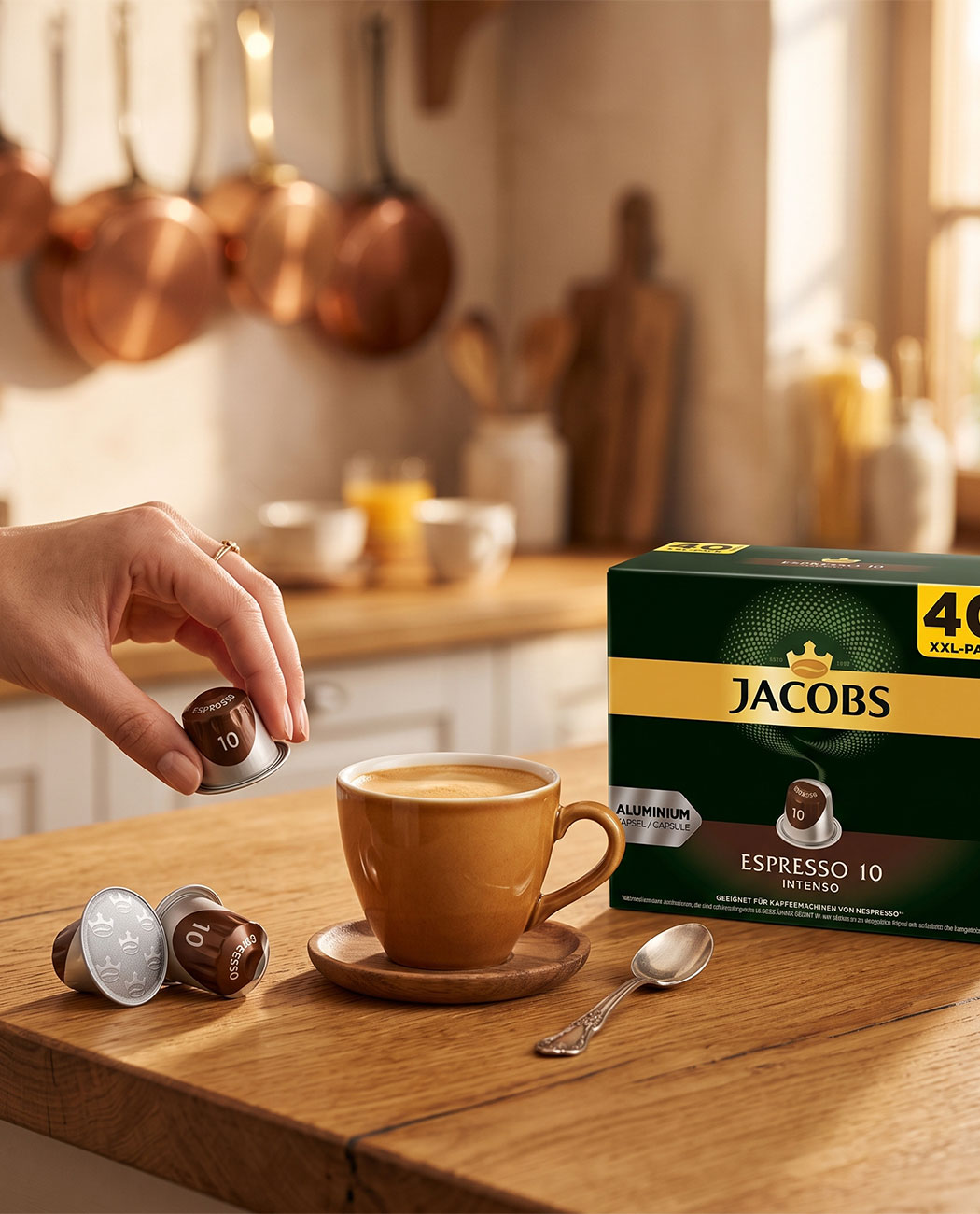 40 Capsule Jacobs Espresso Intenso - Compatibile Nespresso 40 Capsule Jacobs Espresso Intenso - Compatibile Nespresso, imaginea 3 – Kafferoma