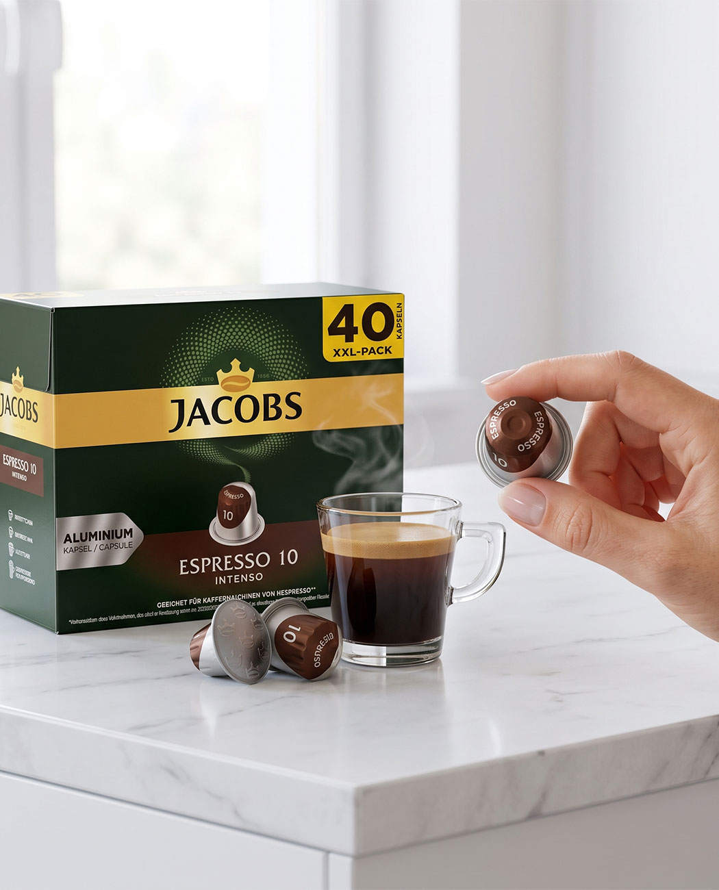 40 Capsule Jacobs Espresso Intenso - Compatibile Nespresso 40 Capsule Jacobs Espresso Intenso - Compatibile Nespresso, imaginea 2 – Kafferoma