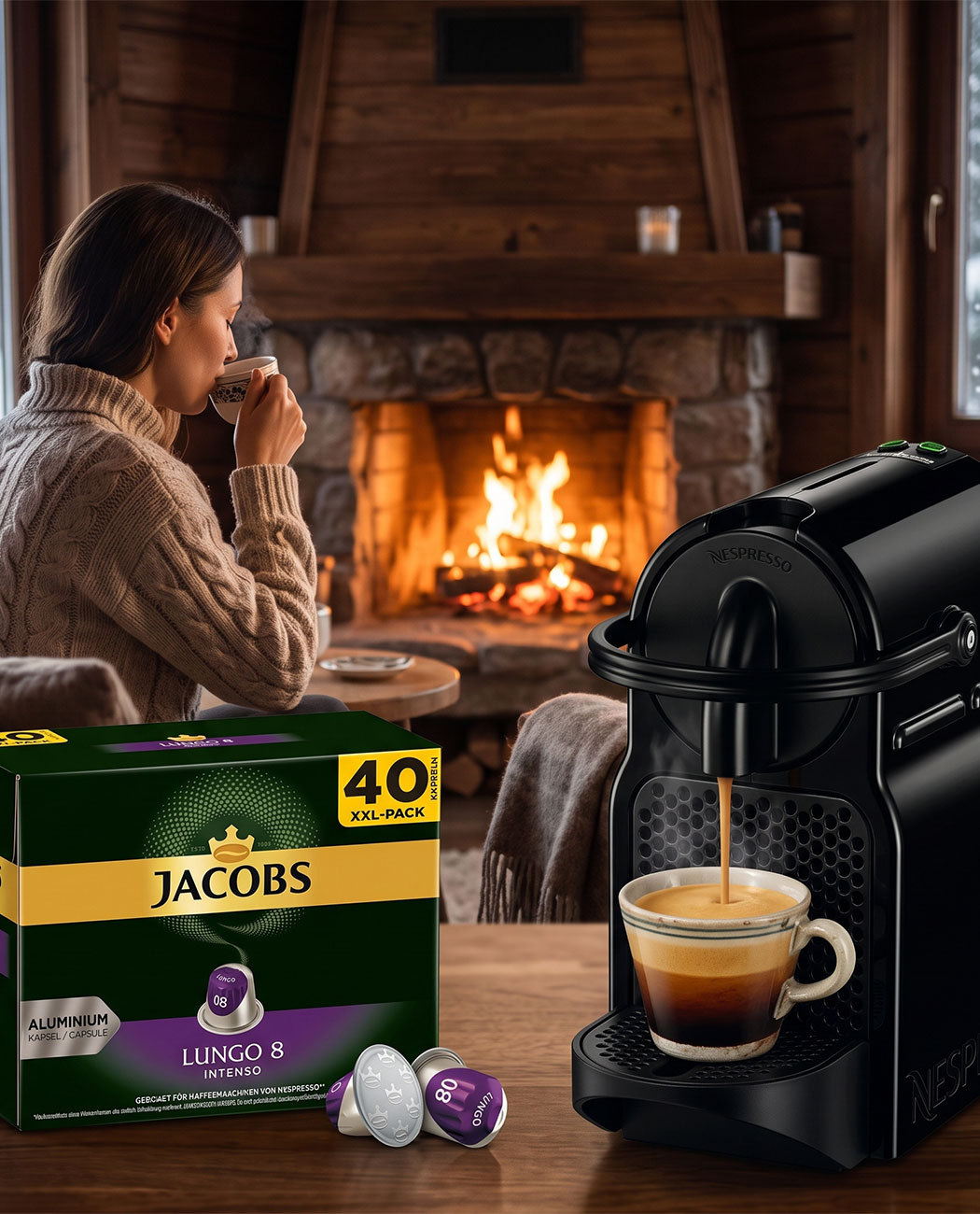 40 Capsule Jacobs Espresso Lungo Intenso - Compatibile Nespresso 40 Capsule Jacobs Espresso Lungo Intenso - Compatibile Nespresso, imaginea 3 – Kafferoma