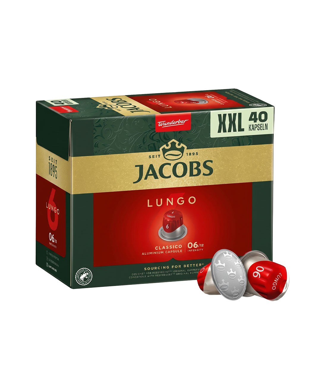 40 Capsule Jacobs Lungo Classico - Compatibile Nespresso 40 Capsule Jacobs Lungo Classico - Compatibile Nespresso – Kafferoma