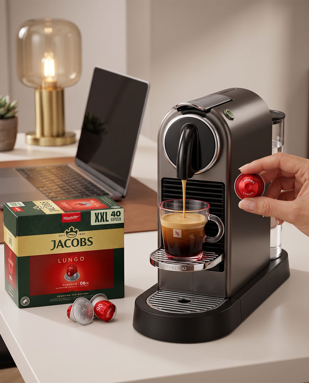 40 Capsule Jacobs Lungo Classico - Compatibile Nespresso 40 Capsule Jacobs Lungo Classico - Compatibile Nespresso, imaginea 2 – Kafferoma