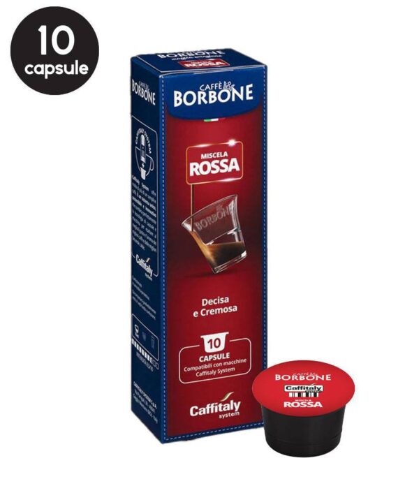 10 Capsule Borbone Miscela Rossa - Compatibile Cafissimo / Caffitaly / BeanZ